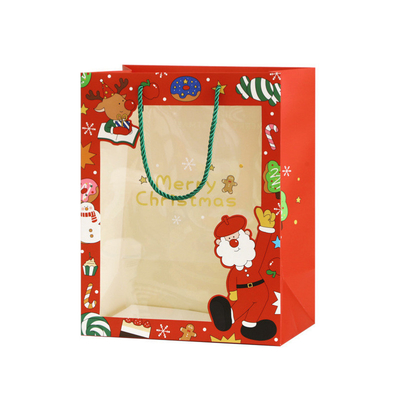 kopen Douane Gedrukte Document Boodschappentassen met Duidelijk Venster voor Kerstmisgift online manufacture