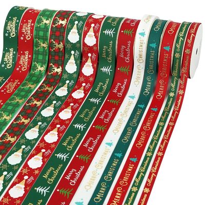 kopen Aangepast kerstmis grosgrain lint met bedrukte ontwerpen Groothandel decoratief lint online manufacture