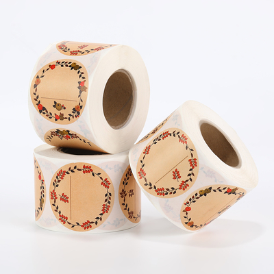 kopen Gepaste gedrukte Kraftpapierstickers Eco-vriendelijke Gepaste logo stickers Fabrikant online manufacture