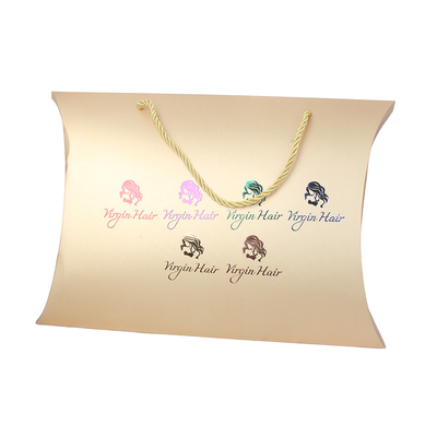 kopen Custom Luxury Gold Pillow Boxes with Handle for Wigs – Premium Hair Extension Gift Packaging online manufacture