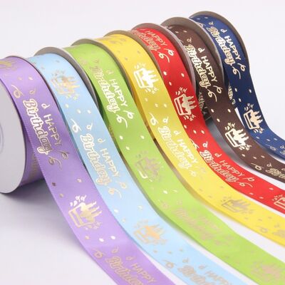 Kopen Custom Gold Foil Logo Satin Ribbon – Personalized Polyester Ribbon For Packaging & Gift Wrapping online vervaardiging