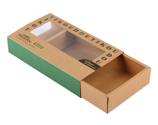 kopen Aangepaste bruine kraftpapier-ladedozen verpakking met PET-venster Groothandel online manufacture