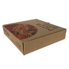 Folded Kraft Corrugated Carboard Pizza Boxes Wholesale E Flute Pizza Box Factory