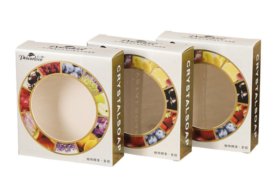 kopen Custom Fancy art Paper Soap Box Verpakking vensterdoos met artwork printen online manufacture