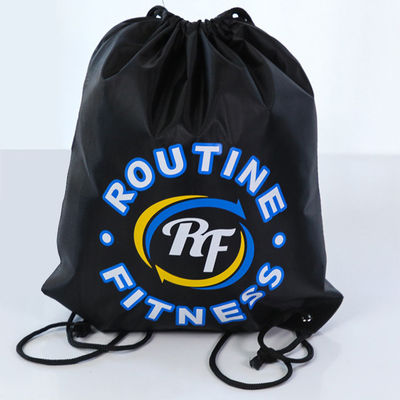 Goede prijs. Gepersonaliseerde Black Drawstring Backpack Bulk online