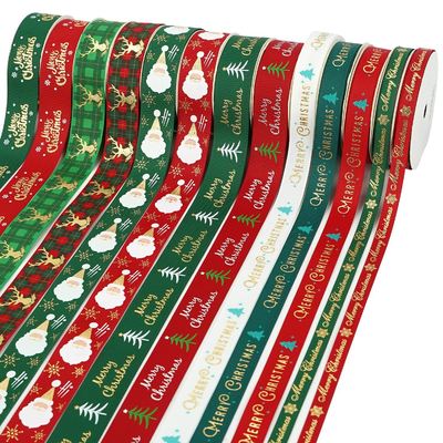 Goede prijs. Aangepast kerstmis grosgrain lint met bedrukte ontwerpen Groothandel decoratief lint online