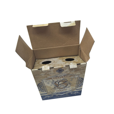 Goede prijs. Gedrukt Enig Muur Golfdocument Tweeling de Flessenpakket van Tuck Top Auto Bottom Box online